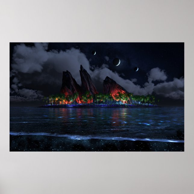 Endless Blue (Nacht) Poster (Vorne)