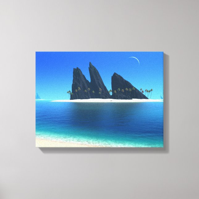 Endless Blue (Original) Wrapped Canvas Leinwanddruck (Vorderseite)