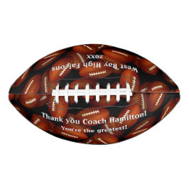 Endless footballs pattern sports coach thank you