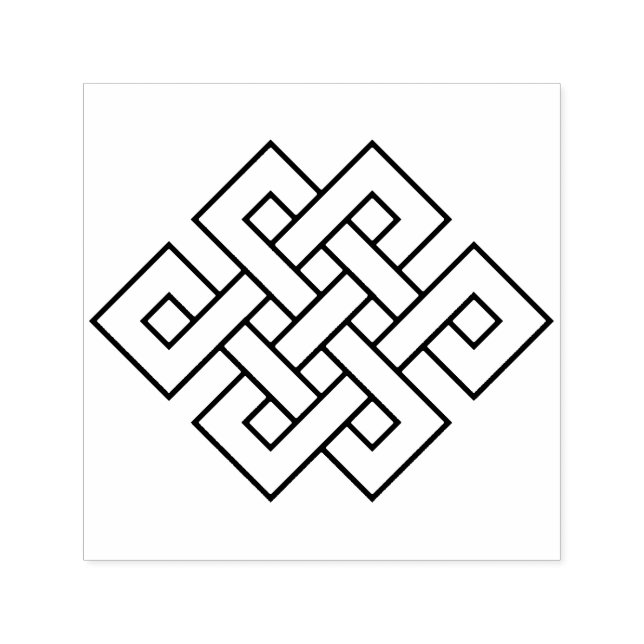 Endless Knot Auspicious Symbol Permastempel (Design)