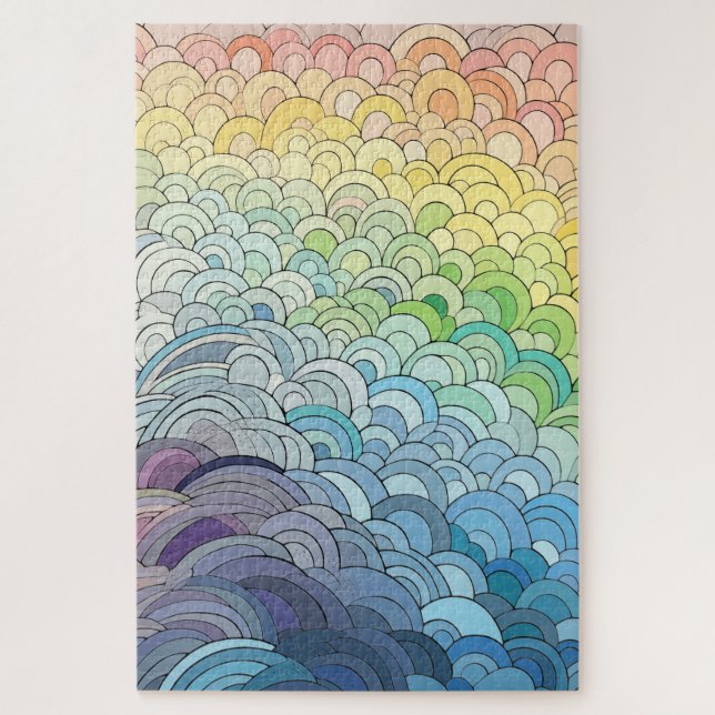 Endless Pastel Rainbow Jigsaw Puzzle (Vertikal)