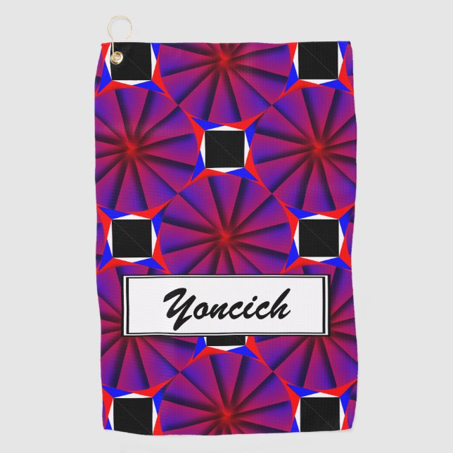 Endless Pinwheel von Kenneth Yoncich Golfhandtuch (Vorderseite)