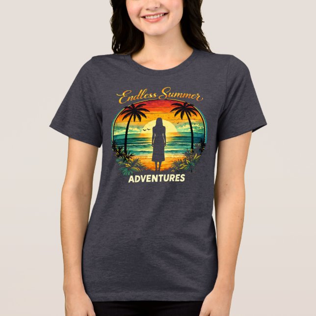 Endless Summer Adventure  Tri-Blend Shirt (Vorderseite)
