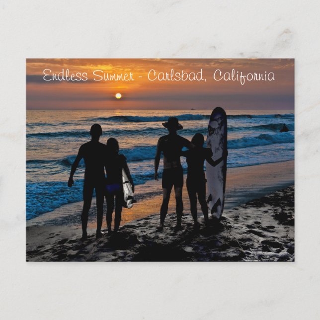 Endless Summer in Carlsbad, Kalifornien (USA) Postkarte (Vorderseite)