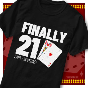 Endlich 21 Vegas Geburtstagsfeier Matching Squad T-Shirt