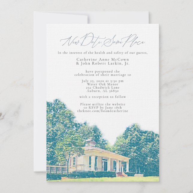 ENDLICH Catherine & Bo Ändern Sie das Datum! Einladung (Vorderseite)