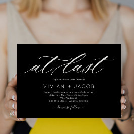 Endlich EDITABLE FARBE Moderne Hochzeitseinladung Dankeskarte