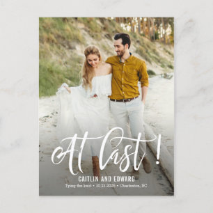 Endlich EDITABLE FARBE Save the Date Postkarte