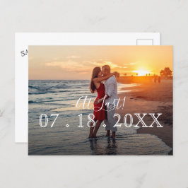 Endlich einfach das moderne Foto Hochzeit das Datu Ankündigungspostkarte