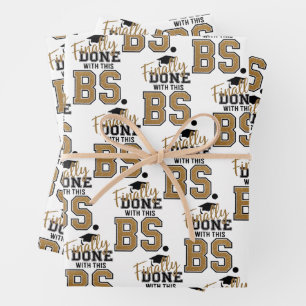 Endlich Fertig Mit Dieser Blödsinnigen Abschlussfe Geschenkpapier Set