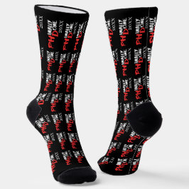 Endlich fertig - Schwarzes PHD-Abschlusszitat-Desi Socken