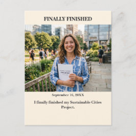 Endlich fertiggestellte benutzerdefinierte Fotopos Postkarte