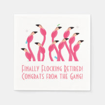 Endlich Flockende Rentner Flamingo Ruhestand