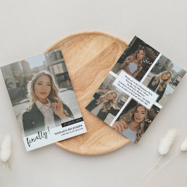 Endlich Foto Collage Graduation Party Einladung