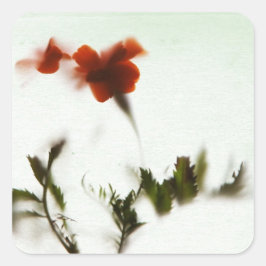 Endlich Frühling! Quadratischer Aufkleber