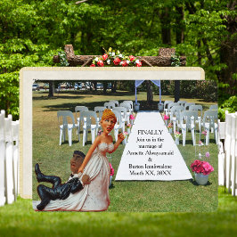 Endlich Geted Wed Funny Interracial Couple Card Einladung