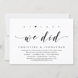Endlich haben wir das Party zum Hochzeitstag Einladung