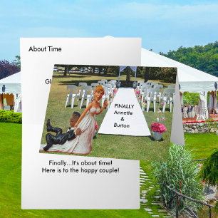 Endlich Hochzeit Lustiges interkulturelles Paar Gr Karte