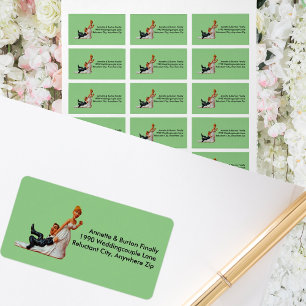 Endlich Hochzeitscouple Funny Address Labels Adressaufkleber