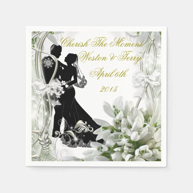 Endlich Hochzeitstag Serviette (Vorderseite)