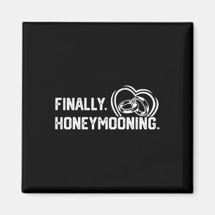 Endlich Honeymooning T-Shirt Niedlich Honeymoon En Magnet