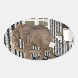 Endlich Housebroken Ovaler Aufkleber