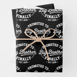 Endlich in Big Brother aufgestiegen 2026 Baby-Ankü Geschenkpapier Set