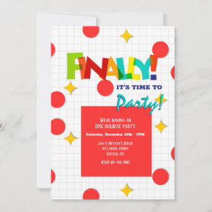 Endlich ist es Zeit zu feiern Einladung