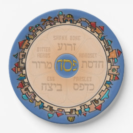 Endlich Jerusalem (Seder) Pappteller