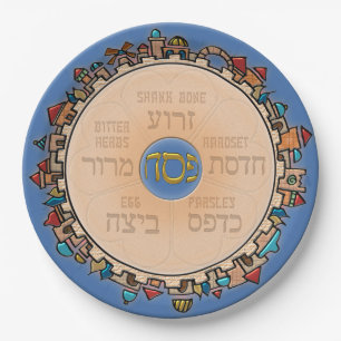 Endlich Jerusalem (Seder) Pappteller