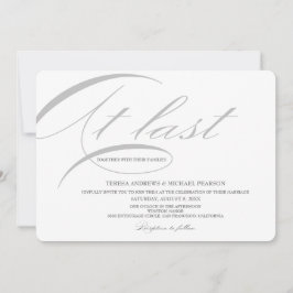 Endlich Kalligrafie Moderne Minimalistische Hochze Einladung