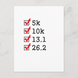 Endlich lief der Marathon Postkarte