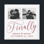 Endlich Minimalistische Hochzeit 2 Foto Save the D Magnet<br><div class="desc">Es lohnt sich zu warten und jetzt sind Sie endlich bereit,  Ihre Daten zu speichern! Diese minimalistische Hochzeit speichern die Dattelmagnete sind perfekt einfach,  aber super modern. Sie können das Design einfach personalisieren,  indem Sie Ihre eigenen Fotos,  Namen und Hochzeitsdatum hinzufügen. Matching-Elemente finden Sie in der Auflistung.</div>