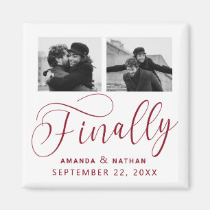 Endlich Minimalistische Hochzeit 2 Foto Save the D Magnet