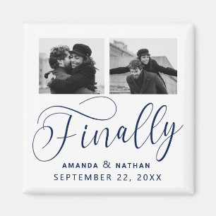 Endlich Minimalistische Hochzeit 2 Foto Save the D Magnet