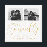 Endlich Minimalistische Hochzeit 2 Foto Save the D Magnet<br><div class="desc">Es lohnt sich zu warten und jetzt sind Sie endlich bereit,  Ihre Daten zu speichern! Diese minimalistische Hochzeit speichern die Dattelmagnete sind perfekt einfach,  aber super modern. Sie können das Design einfach personalisieren,  indem Sie Ihre eigenen Fotos,  Namen und Hochzeitsdatum hinzufügen. Matching-Elemente finden Sie in der Auflistung.</div>