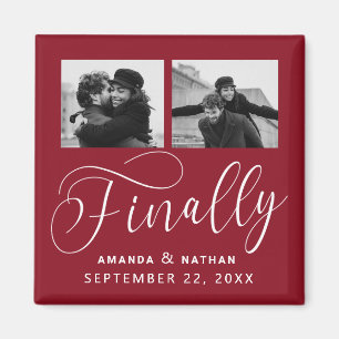 Endlich Minimalistische Hochzeit 2 Foto Save the D Magnet