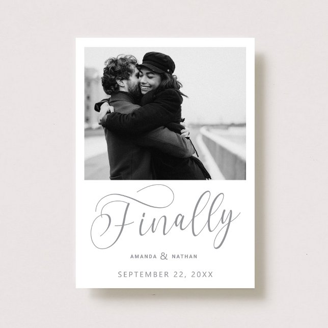 Endlich Minimalistische Hochzeit Foto Save the Dat Date (Von Creator hochgeladen)