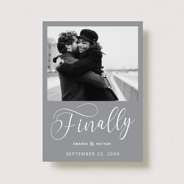 Endlich Minimalistische Hochzeit Foto Save the Dat Date (Von Creator hochgeladen)