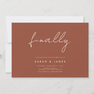 Endlich Minimalistischer Rust Save the Date