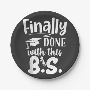 Endlich mit diesem BS Funny Abschluss 2025 getan Pappteller