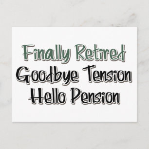 Endlich müde: Auf Wiedersehen Tension, Hallo Pensi Postkarte