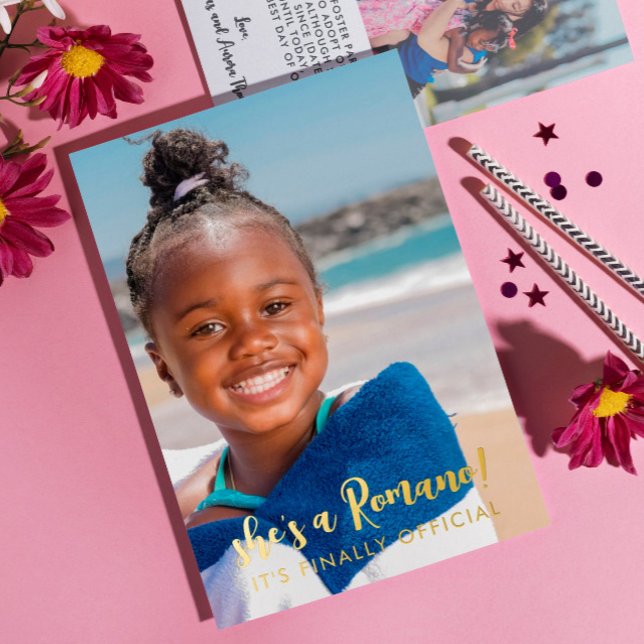 Endlich Offiziell Nachname 2 Fotos Adoption Folieneinladung (Von Creator hochgeladen)