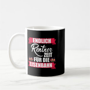 Endlich Rentner Zeit für die Railway Steam Train Kaffeetasse
