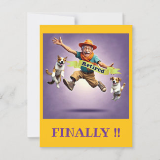 " ENDLICH RETITED " POSTKARTE