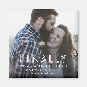 Endlich Save the Date Wedding Magnet