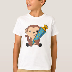 Endlich Schoolkind Affen School Beutel Rock The T-Shirt