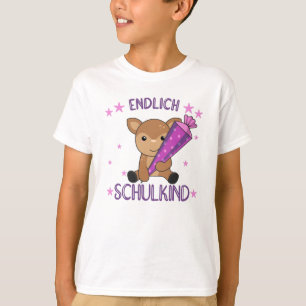 Endlich Schoolkind Hirsch School Bag School T-Shirt