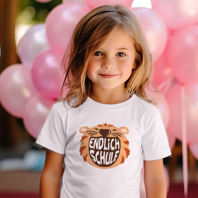 Endlich Schule Schulkind 1 Klasse Einschulung T-Shirt (Von Creator hochgeladen)