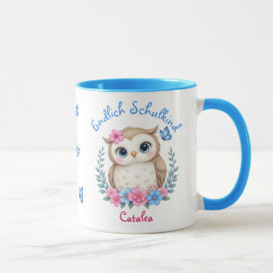 Endlich Schulkind - niedliche Eule Tasse